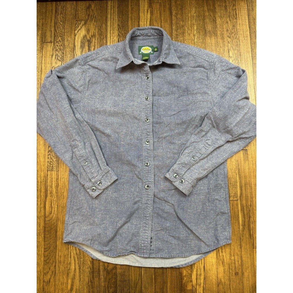 Cabela's Women's 100% Cotton Button-Up Shirt Long Sleeve Collared Small